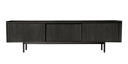 Sipario zwart 3-deurs dressoir