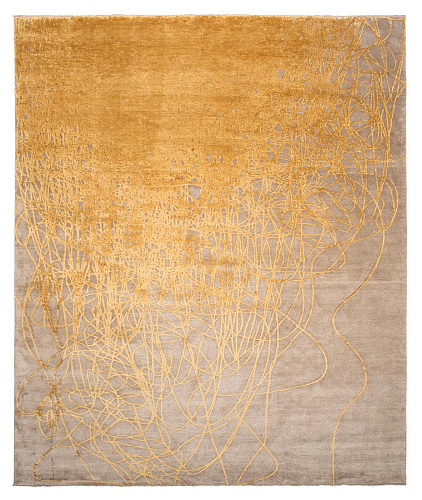 Tohuwabohu geel grijs tapijt