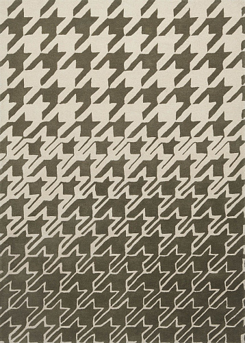 Houndstooth grijs vloerkleed