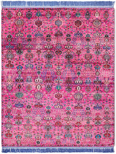 Isfahan Pink handgemaakte luxe vloerkleed