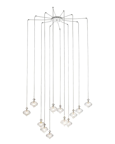 Murano 12-Lichts Geblazen Glas Kroonluchter
