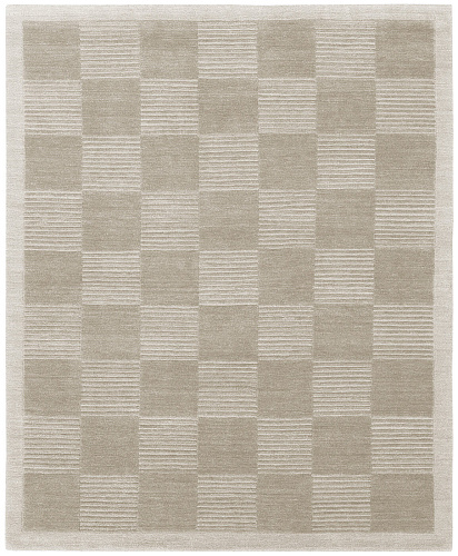 Deep cut border grijs vloerkleed