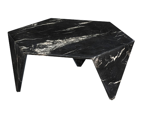 Ruche zwart marmeren salontafel