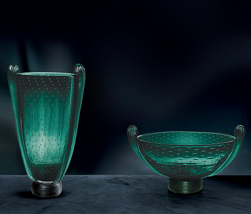 Groene Murano glazen schaal