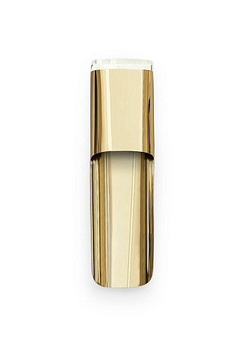 Hoekige messing wandlamp