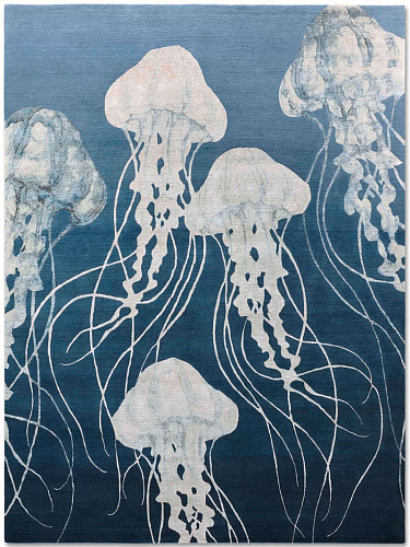 Jellyfish handgeknoopt tapijt
