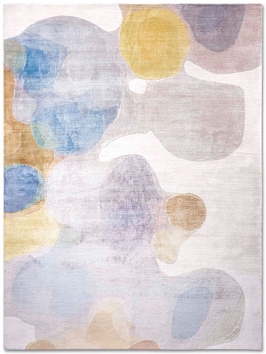 Pastel handgemaakte luxe vloerkleed