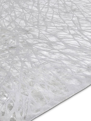 Dresden Silver luxe handgeknoopt vloerkleed