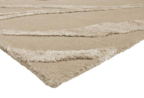 Modern handgeknoopt Beige vloerkleed