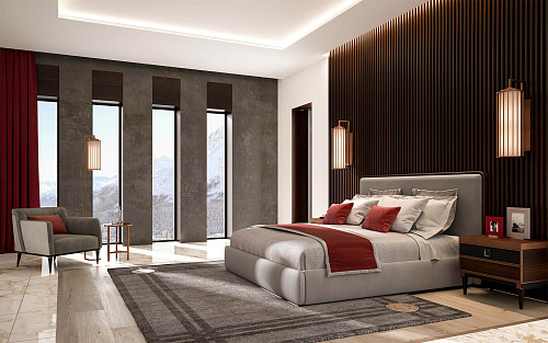 Modern Italiaans bed met hoofdbord