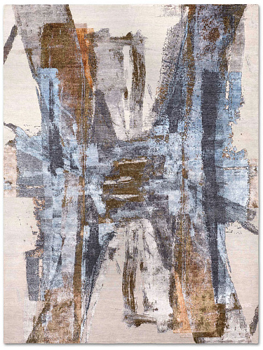 Blue Rust handgeweven vloerkleed