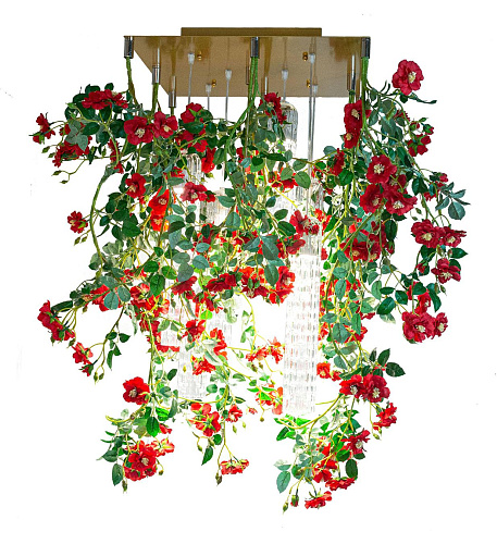 Red Roses vierkante kroonluchter
