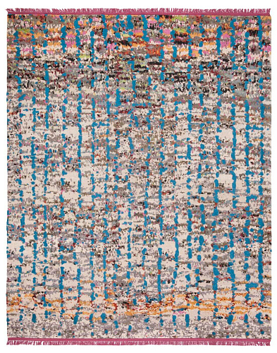Lost weave 5 blauw vloerkleed