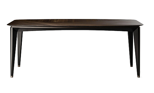 Houten rechthoekige eettafel
