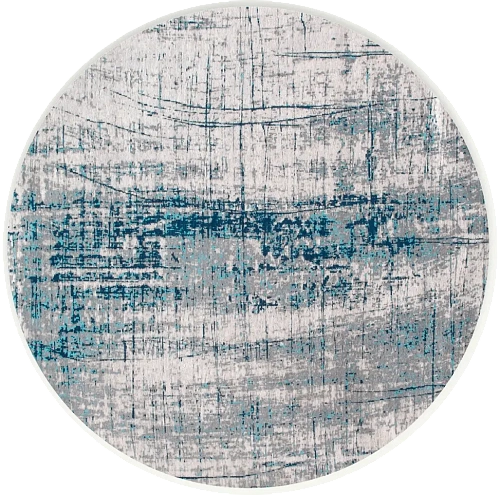 Bronx Azurite rond tapijt