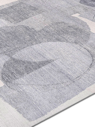 Snow Silver luxe handgeknoopt vloerkleed