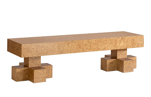 Minimalistische houten bank