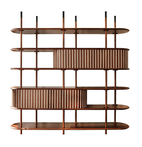 Moderne modulaire massief houten boekenkast