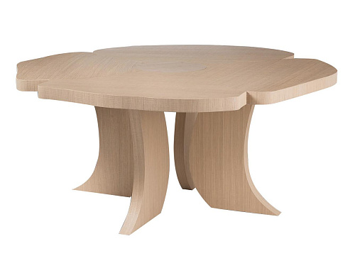 Ovale eettafel in naturel hout