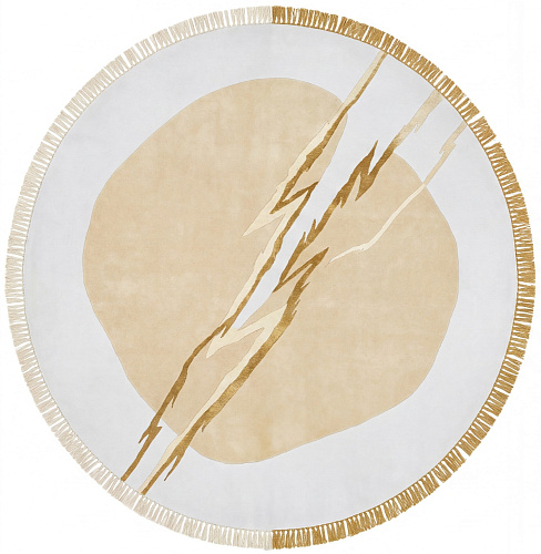 Lightning Crest Ivory handgemaakt vloerkleed