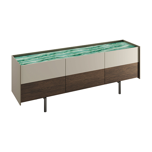 Acadea glazen dressoir met drie deuren