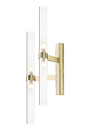 Gouden Cilindrische Pyrex Glas Wandlamp