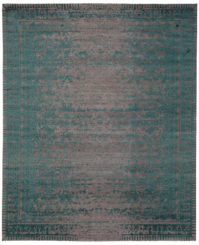 Ferrara stomped reverse grijs blauw vloerkleed