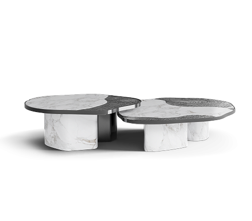 Athena Calacatta marmer en onyx tafelset