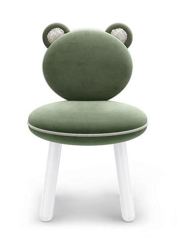 Fluffy Bear groene kinderstoel