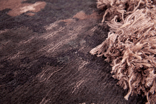 Goud exclusief handgeknoopt tapijt