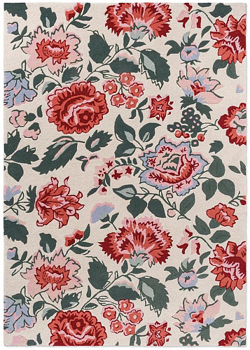 Wendling floral klaproosrood vloerkleed