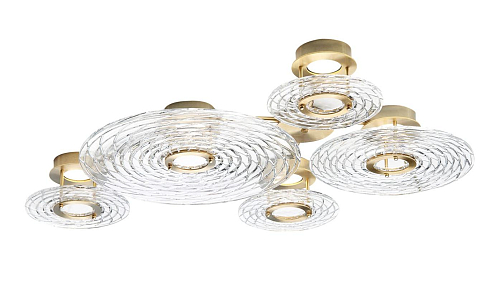Zachtgouden Kristallen Schijf Plafondlamp