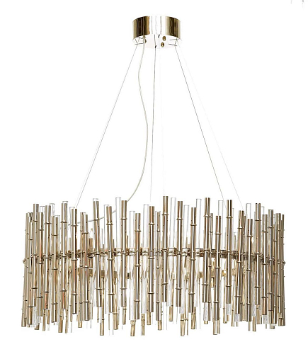 Bamboo Glas en Goud Kroonluchter