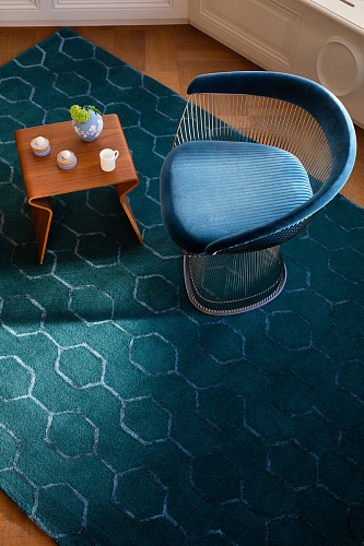 Gio teal vloerkleed