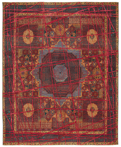 Mamluk columbus wrapped rood vloerkleed