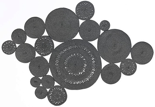 Patchwork Smoke gevlochten tapijt