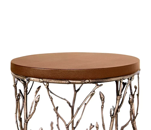 Elowen synthetisch leren bijzettafel